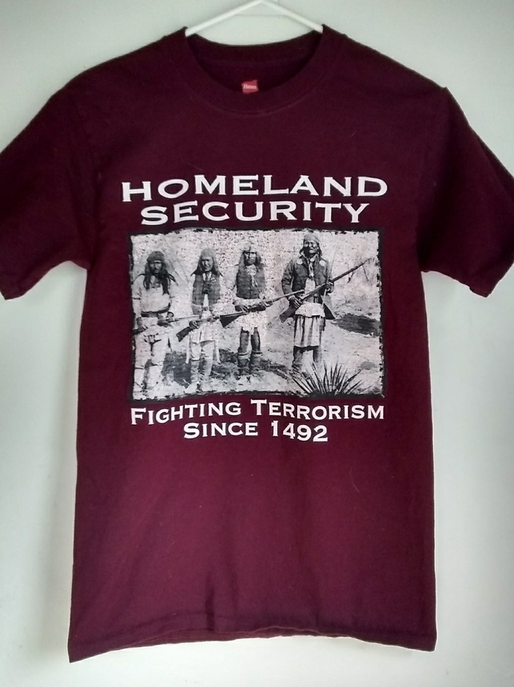 Maroon Native American Graphic T-shirt
